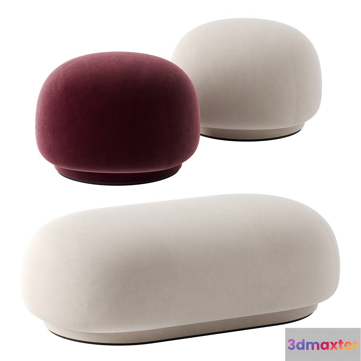Rico ottoman by Ferm Living 3D Max