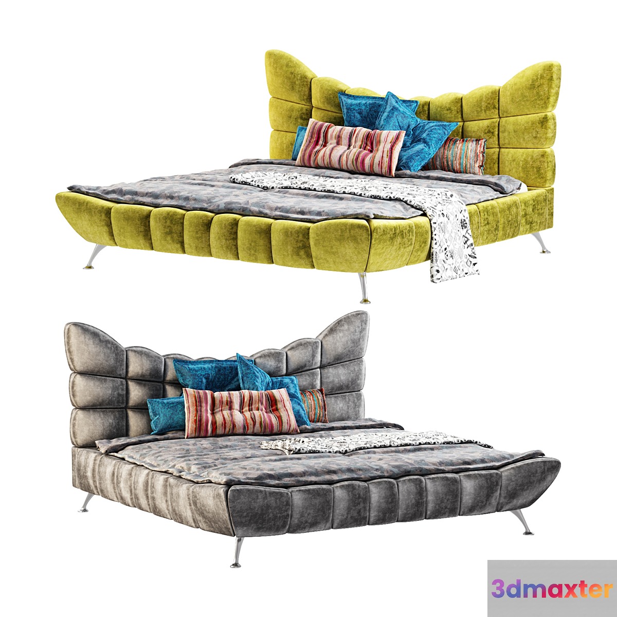 Italian stylish modern Cloud 7 bed by Bretz