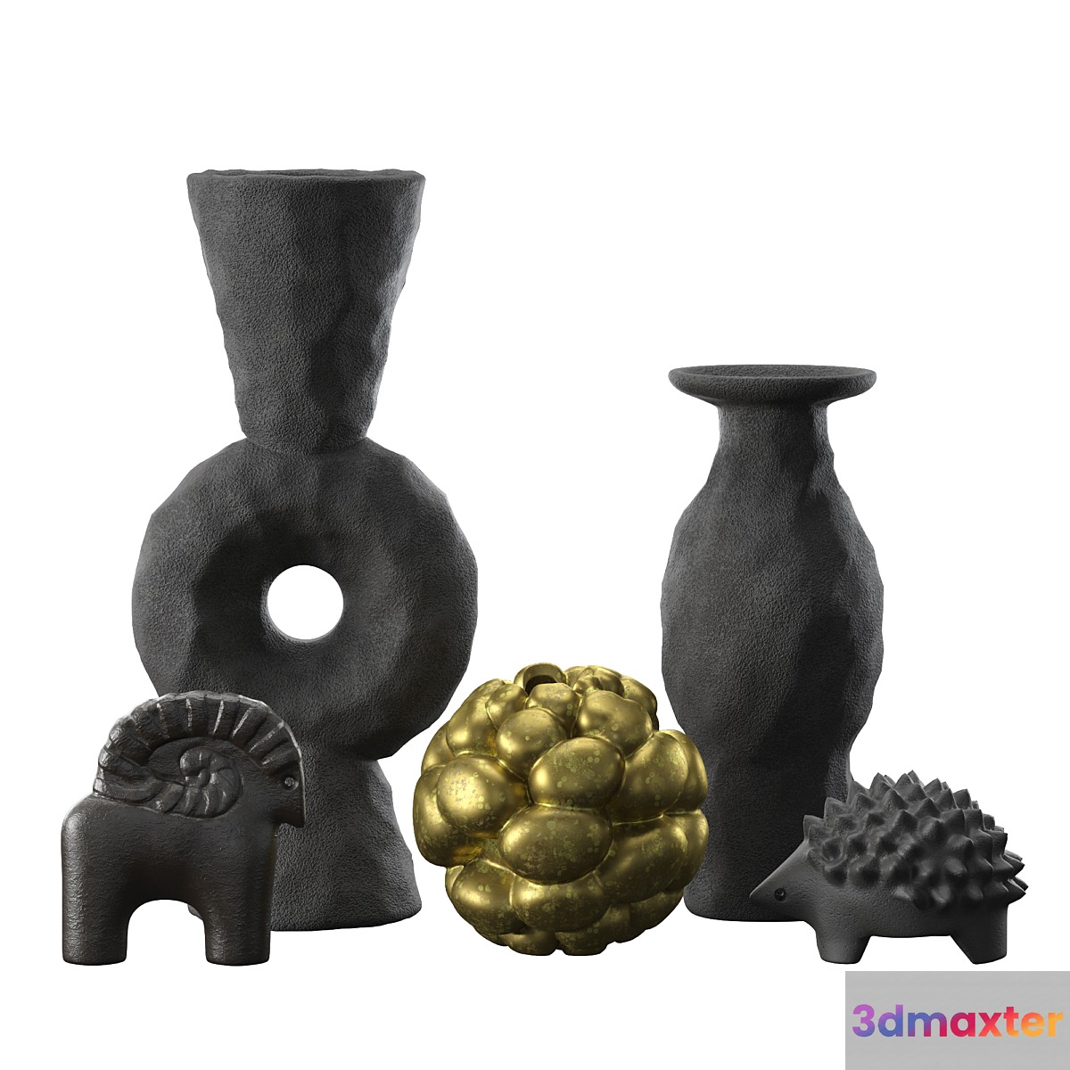 Volcanic Vases and Decorative Objects set