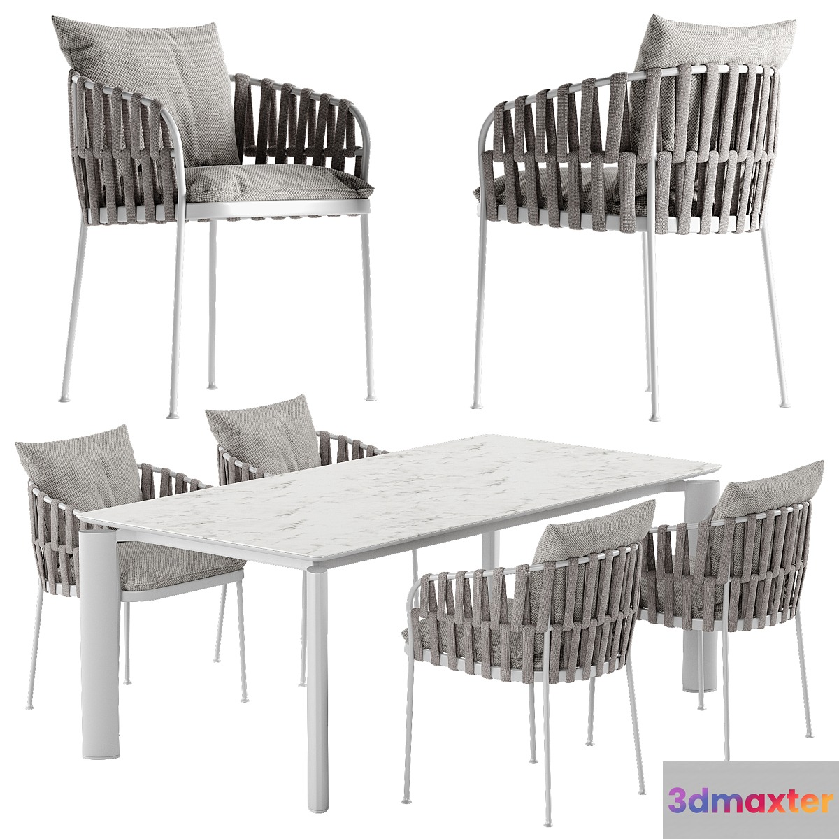 Talenti Frame chair Domino table set