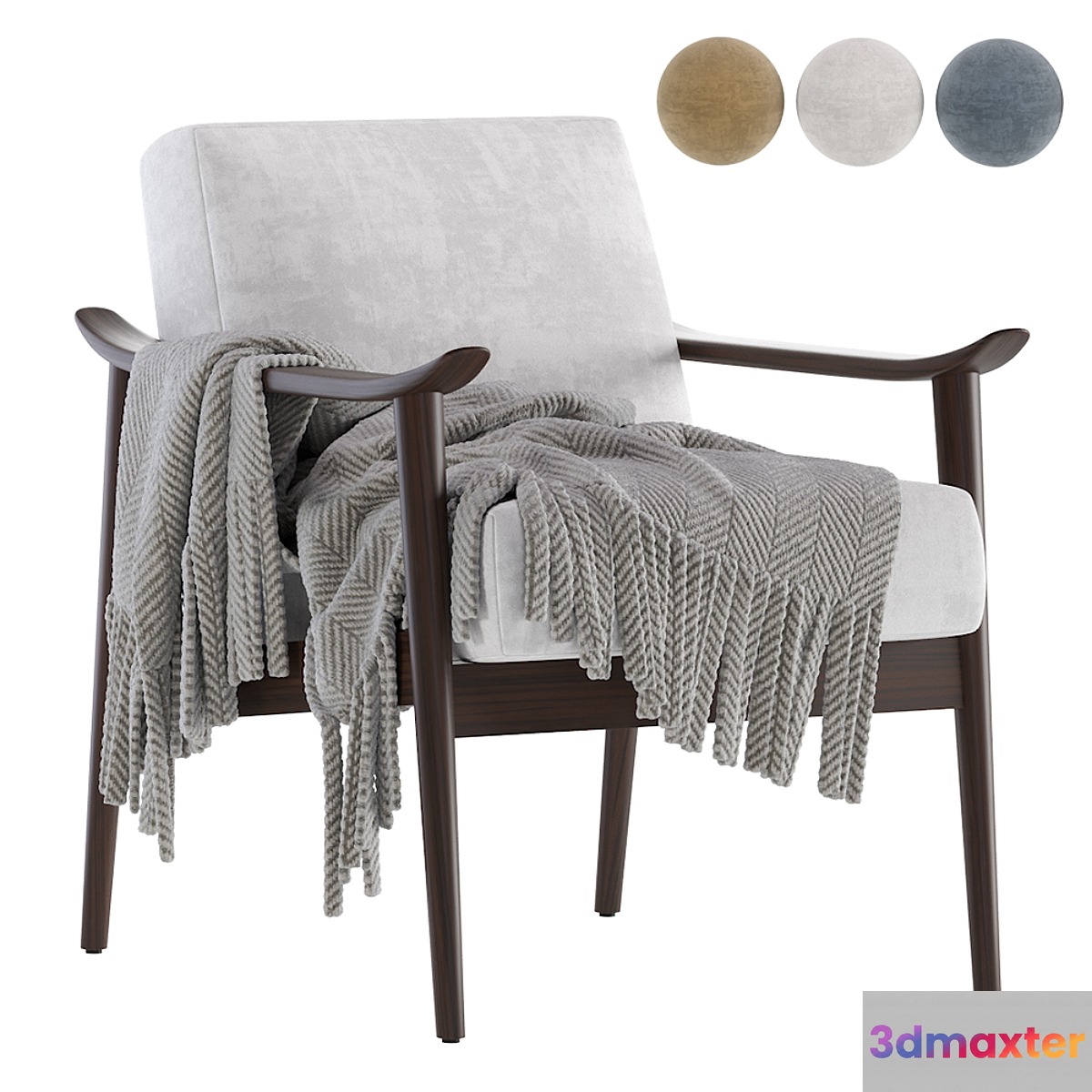 West Elm Mid Century Show Wood Modern Armchair