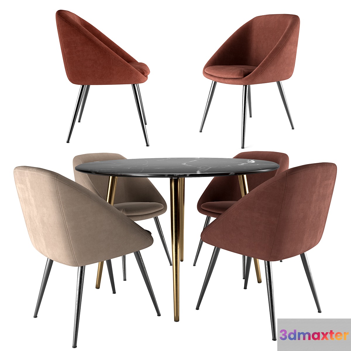 Table and Chair TOPIM 3D Max