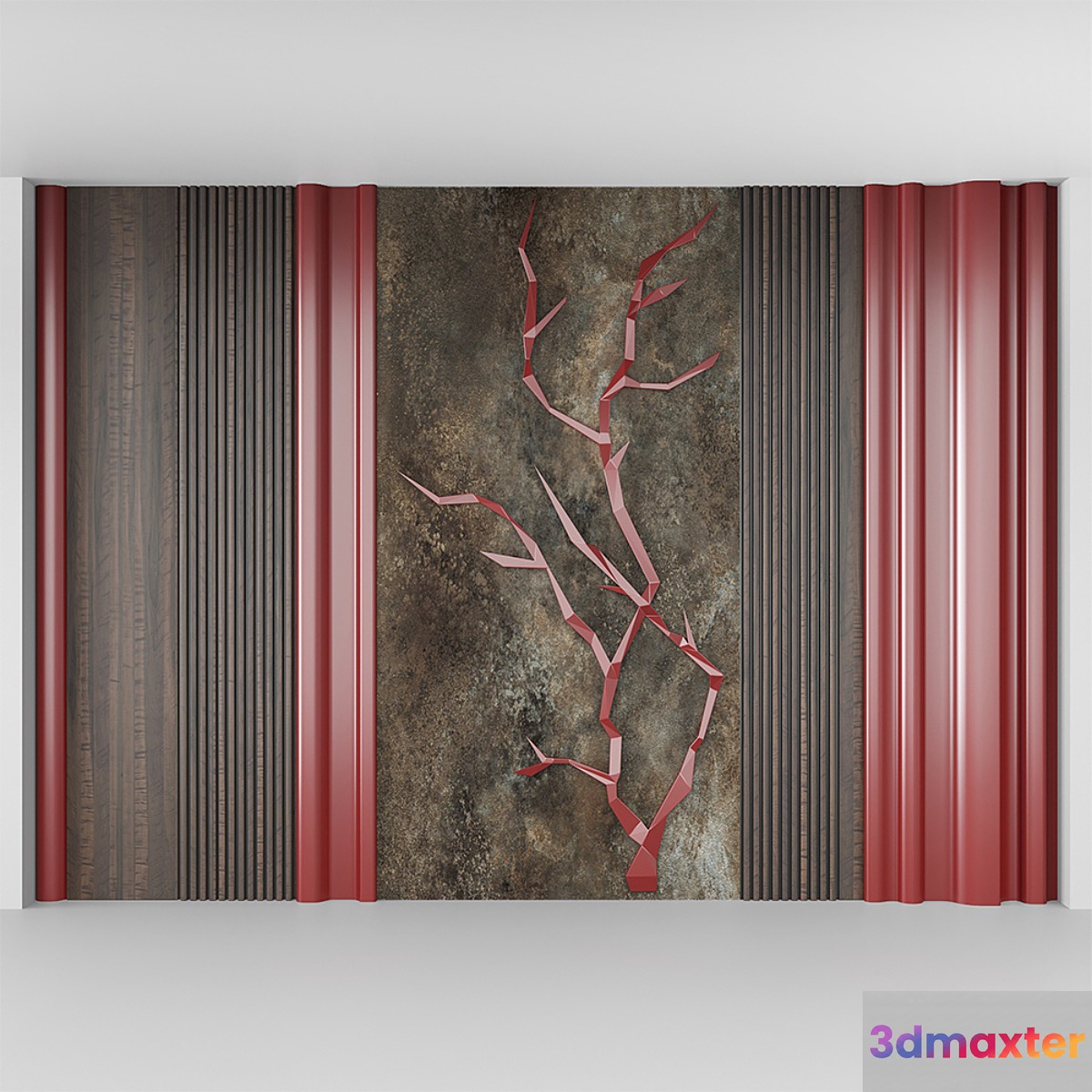 decorative wall red