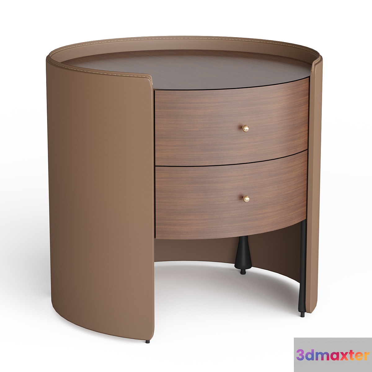 Sideboard in walnut and leather Firmo