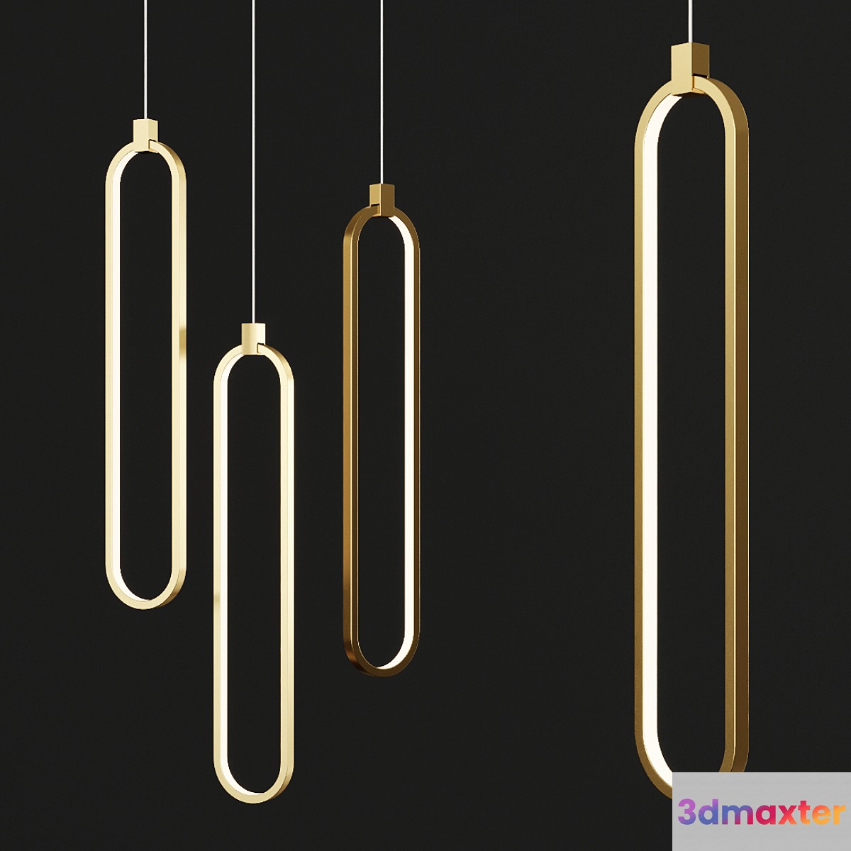 Pendant light Lampatron SILIS Brass 3D Max