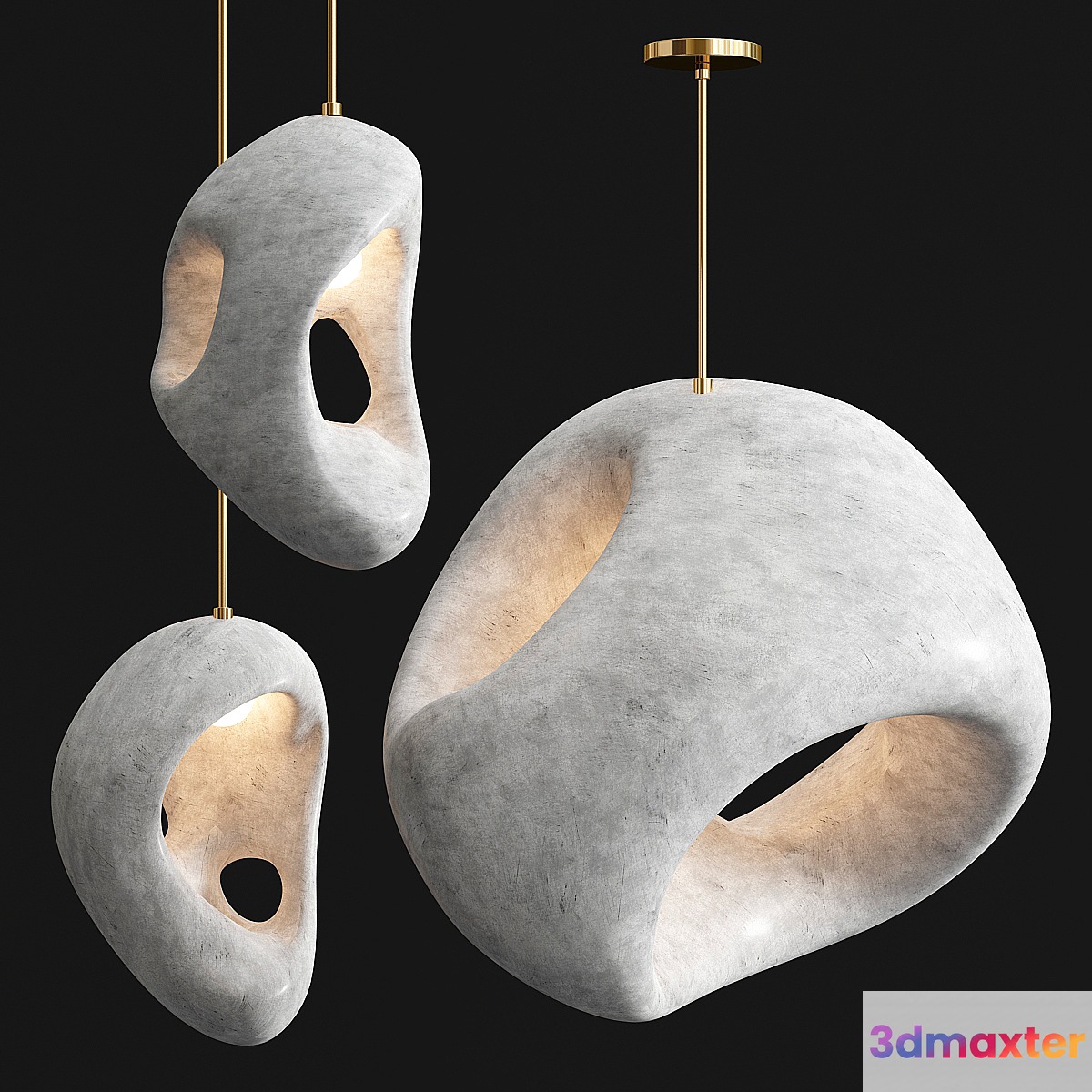 Sculpture Pendants 2 by ROGAN GREGORY 3D Max
