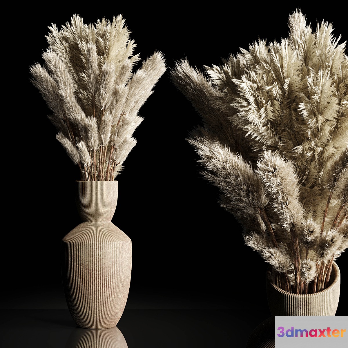 Dry Plants Bouquet Indoor concrete vase - No.3