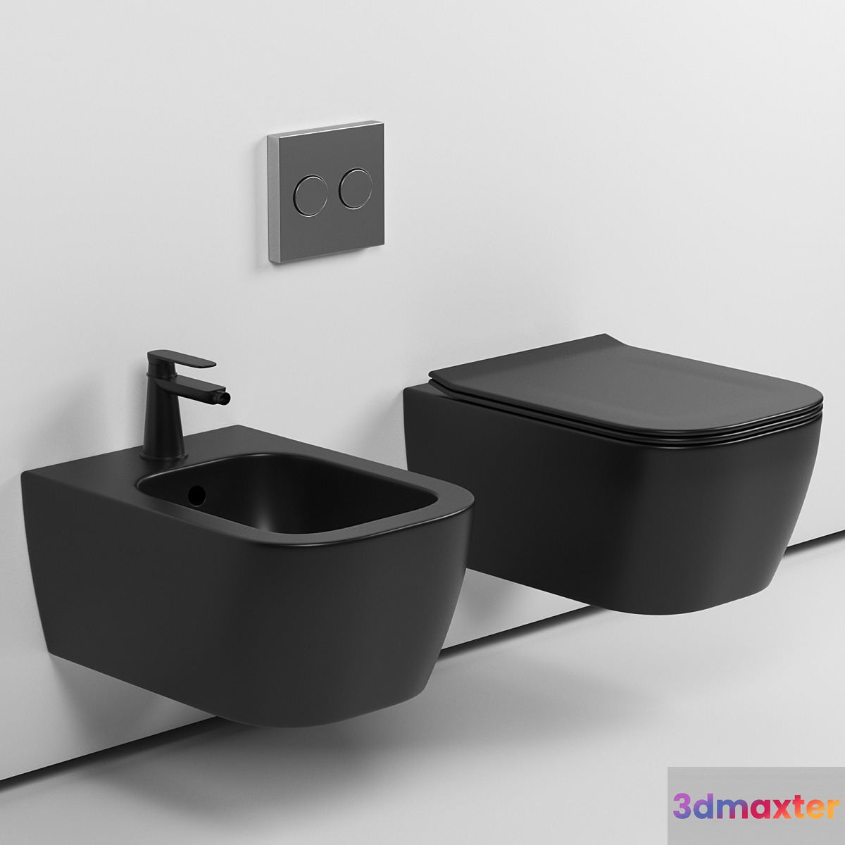 Hänge Bidet Harmo Schwarz Matt