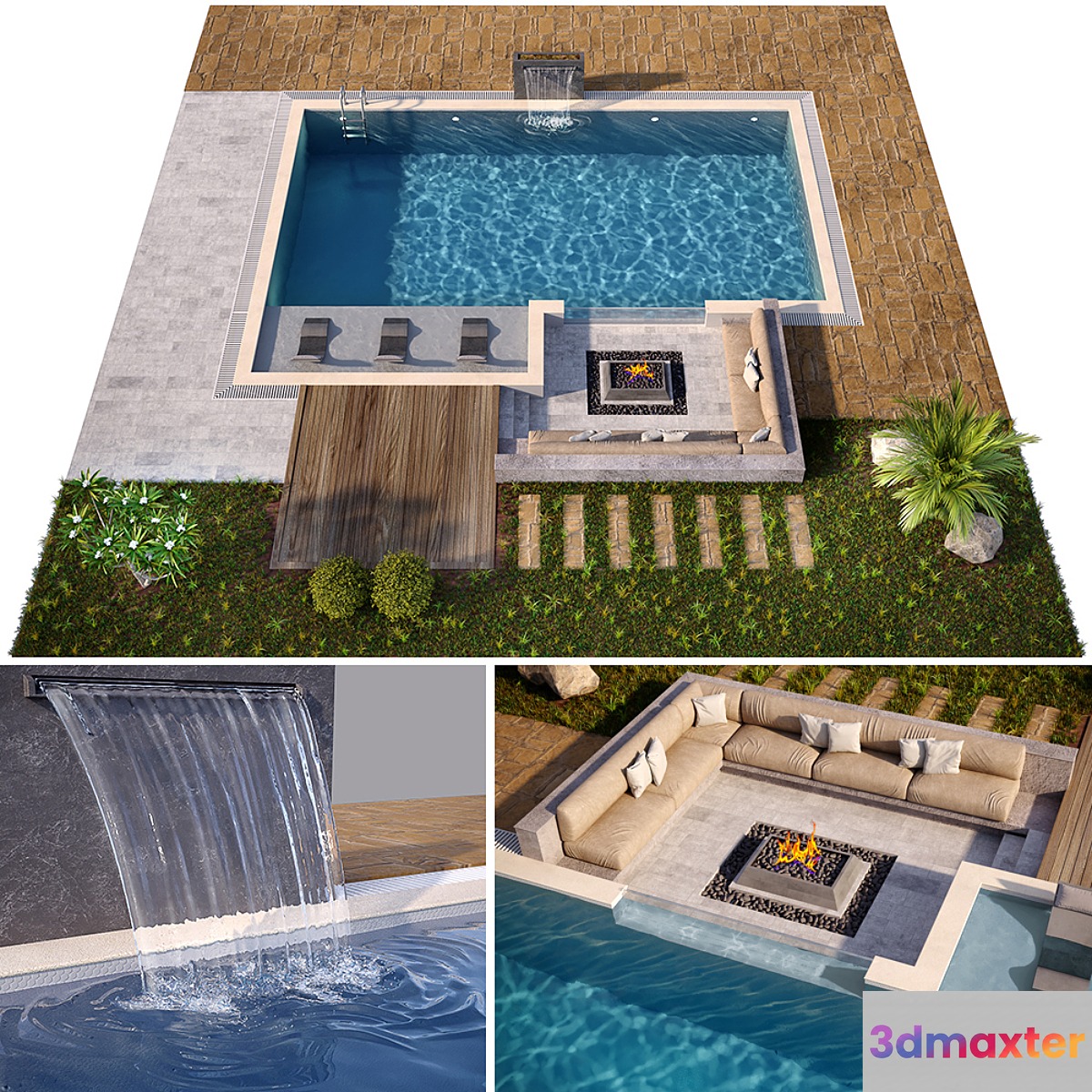 Swimming pool 2 3D Max
