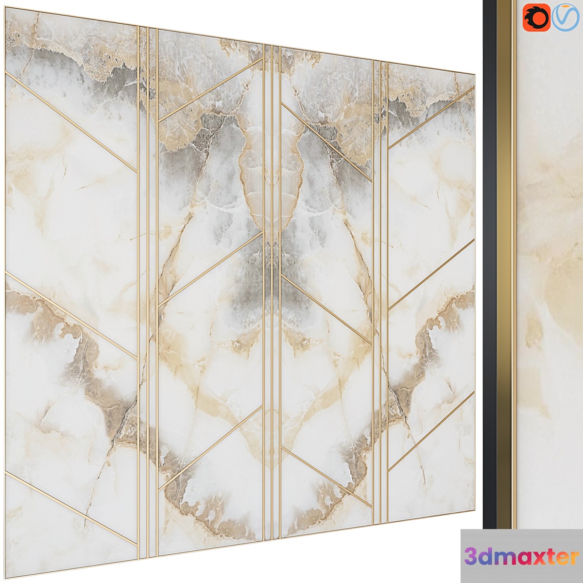 Decorative wall panel 34 3D Max