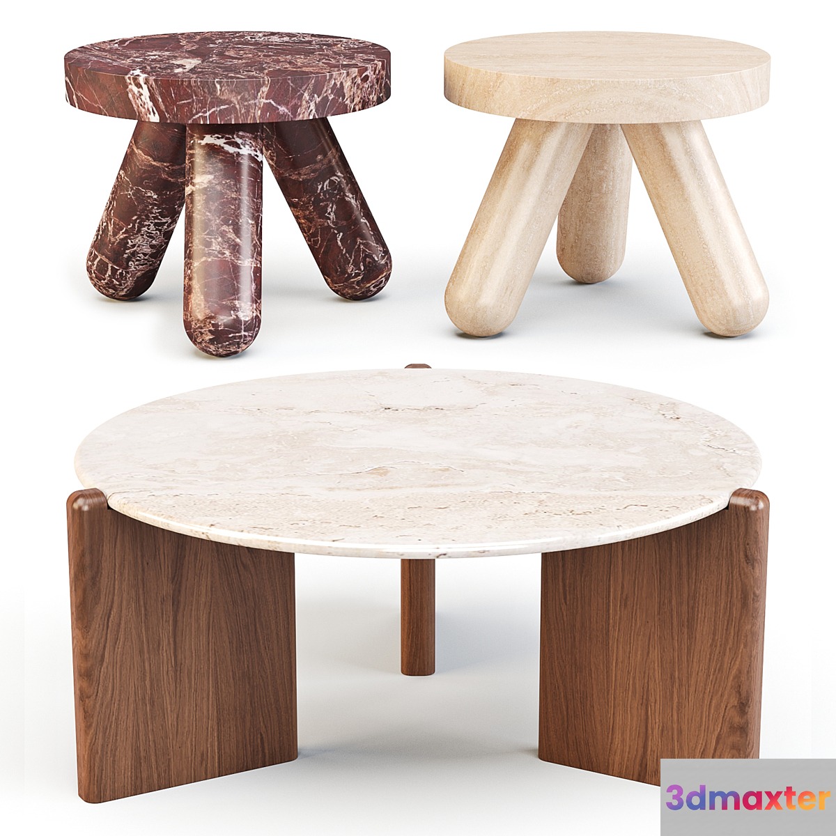 CB2: Santoro and Jaxx - Coffee and Side Tables 3D Max