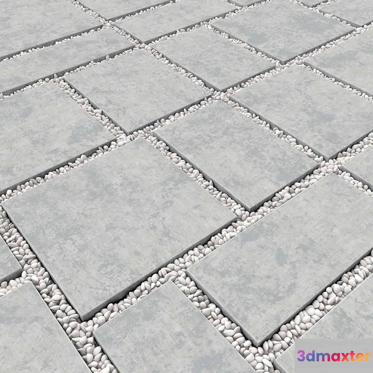 Paving tile pebble low oval n5
