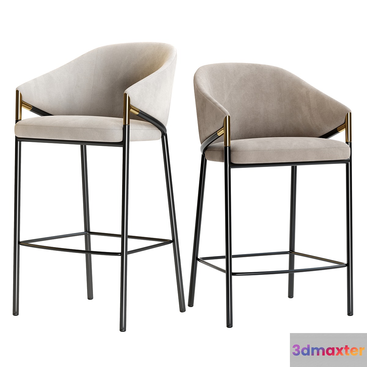 Euler Counter & Bar Stool 3D Max