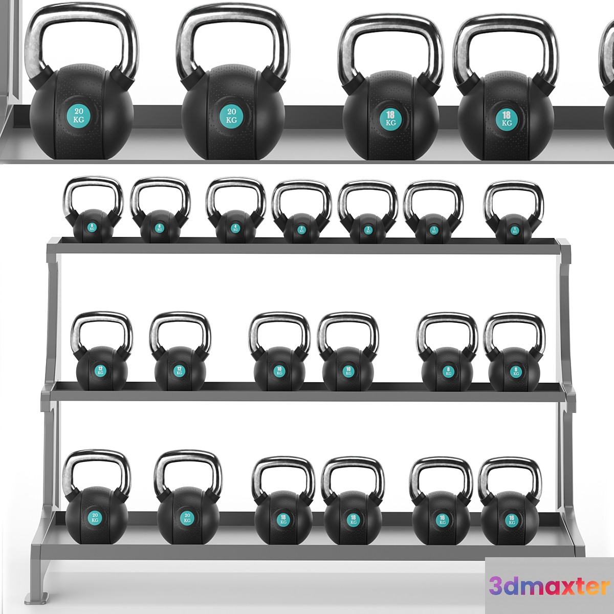 Gym-Tools-Fitness-Body-Building-set-11 3D Max