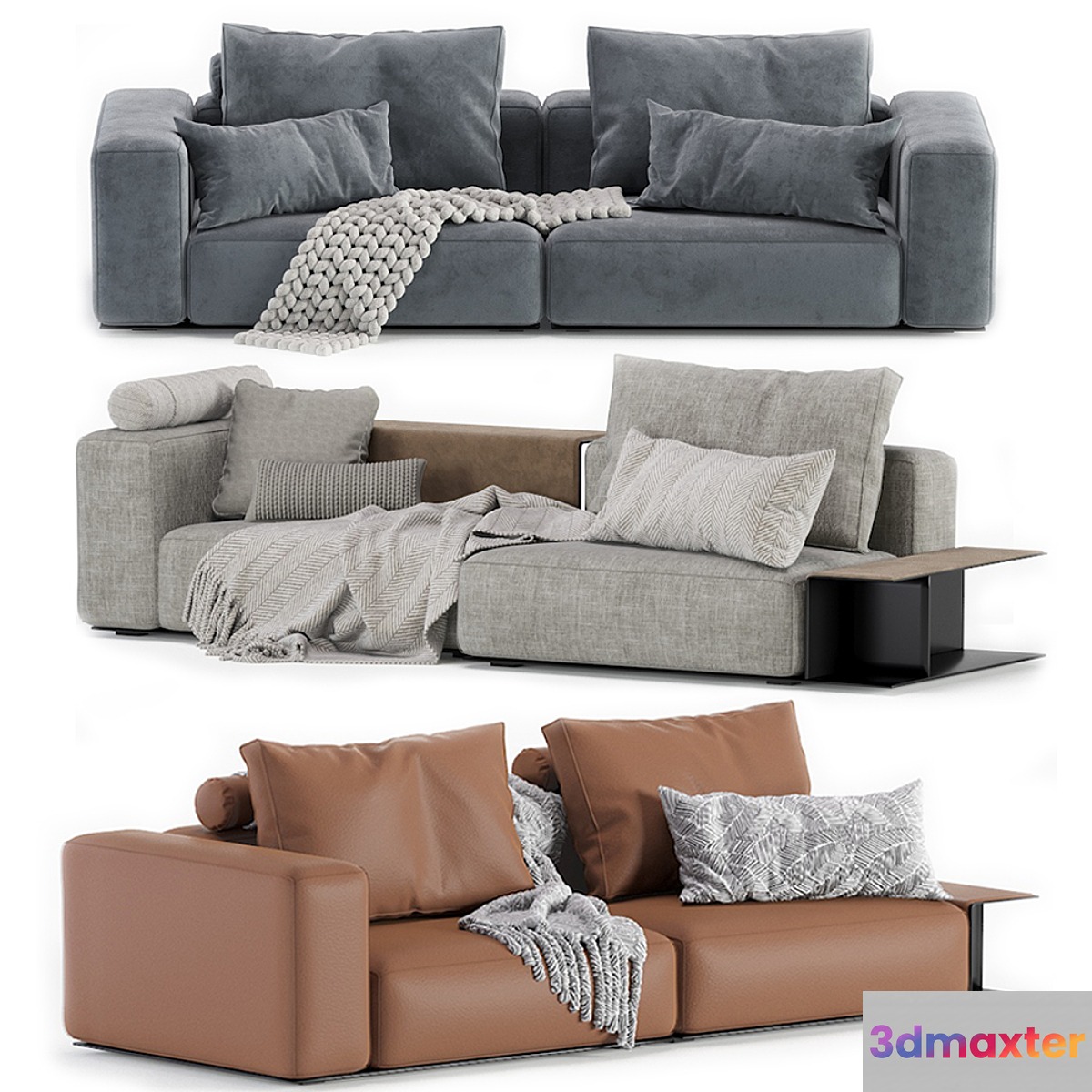 Westside Modular Sofa Poliform 2 Seat 3 Version Westside Modular Sofa Poliform 2 Seat 3 Version
