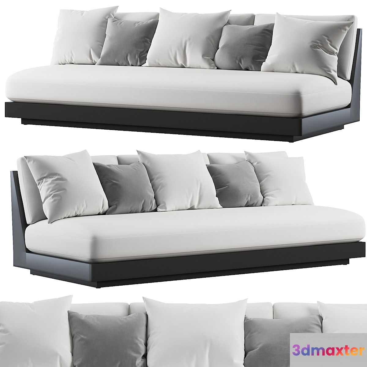 RH | Maya Aluminum Sofa Collection - Slate