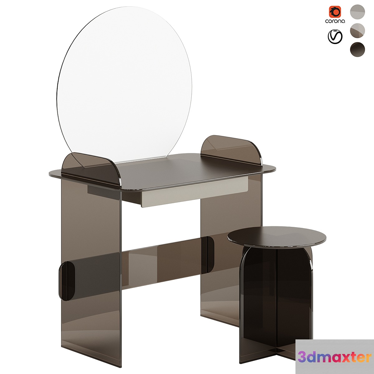 TONELLI SGABELLO OPALINA DRESSING TABLE