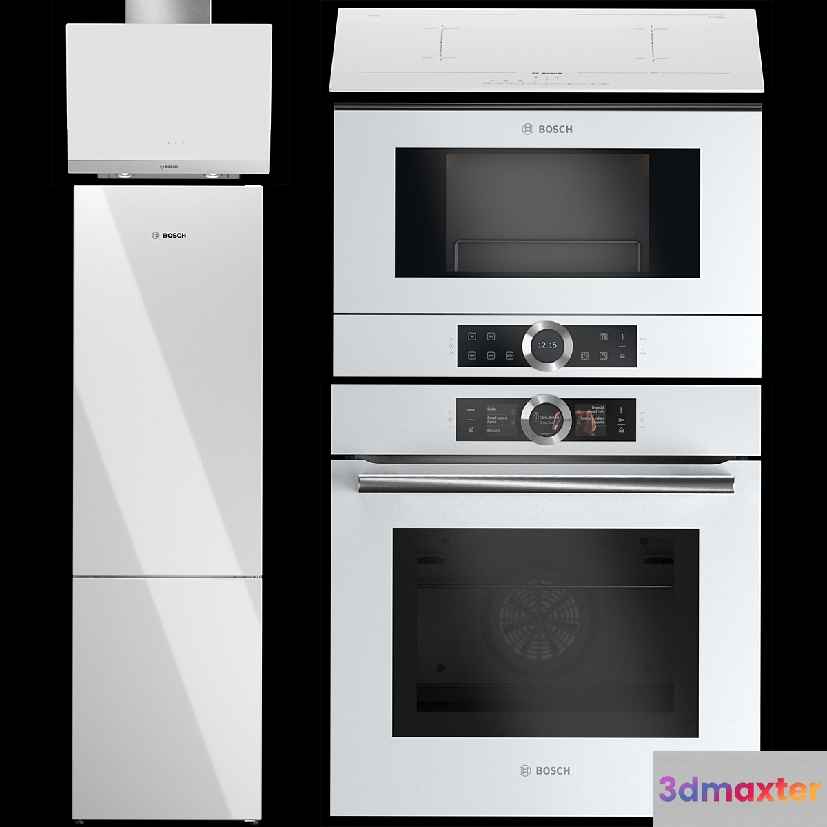 BOSCH 7 kitchen appliances set 3D Max