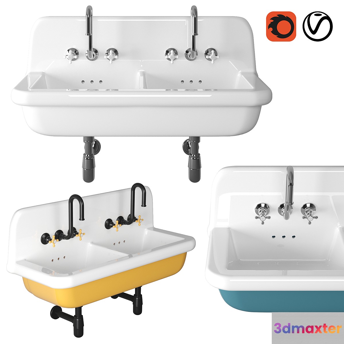 Sink BLEU PROVENCE TRUECOLORS 3D Max