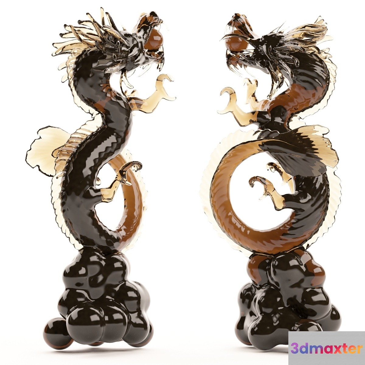 Chinese Dragon Statue Model