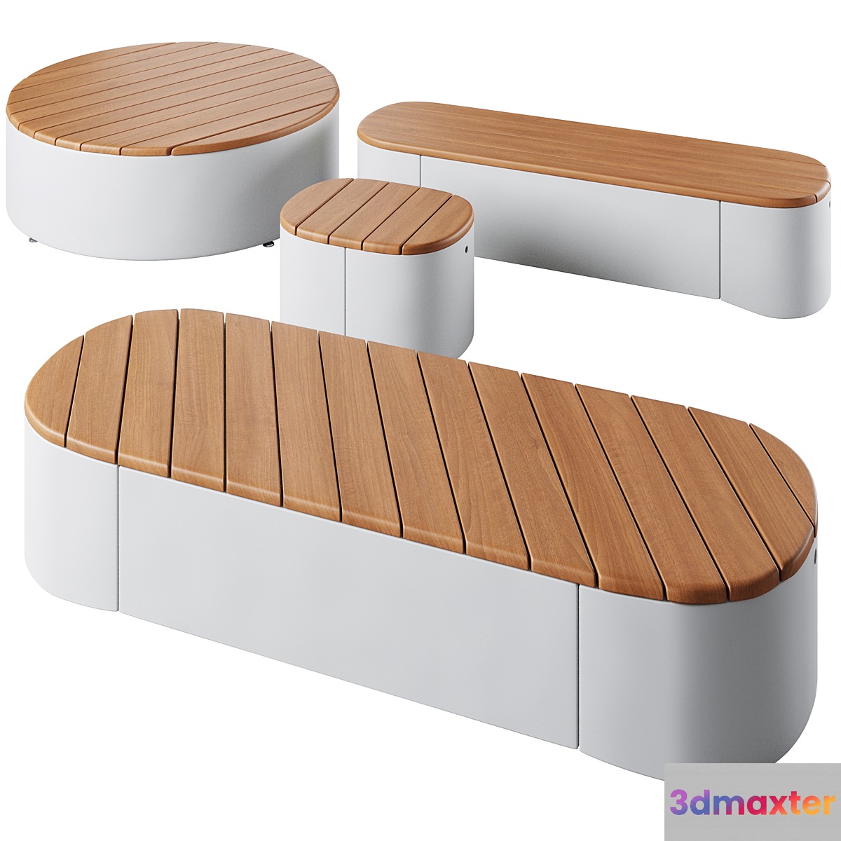 Park benches Urban Islands by mmcite 3D Max