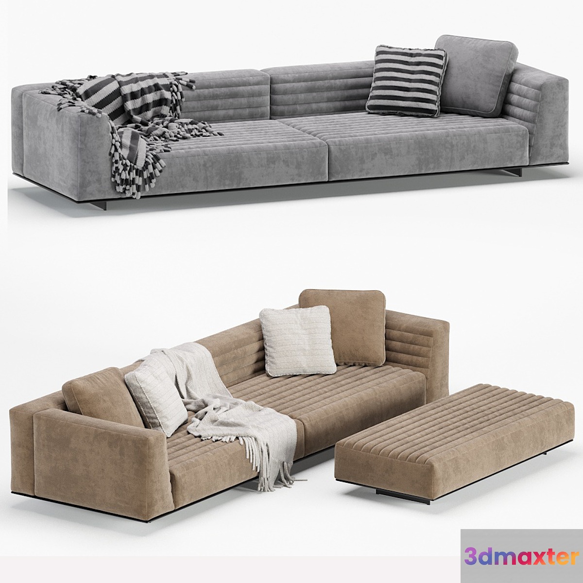 Modular Roger Sofa Minotti 3D Max