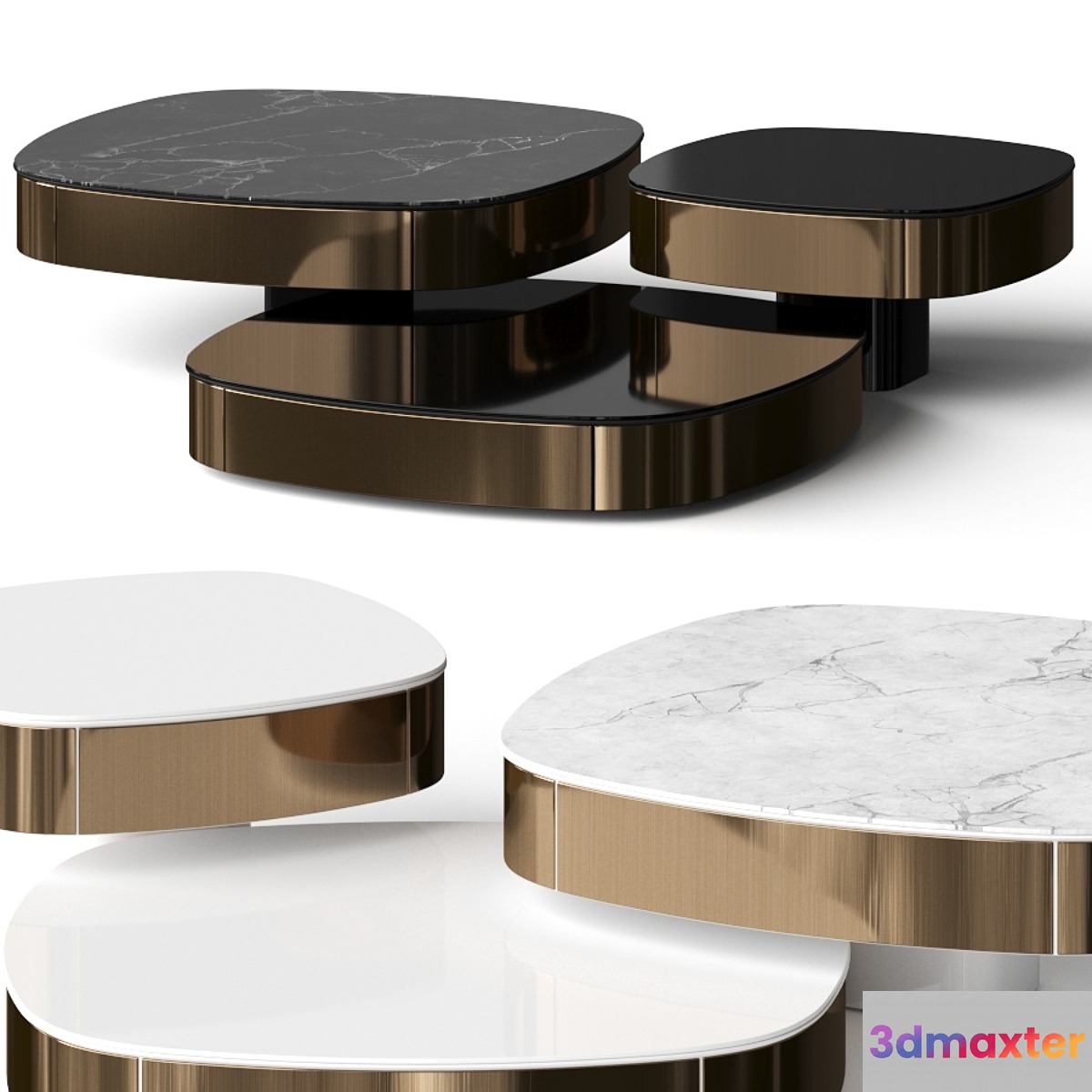 Chrysler Coffee Tables by Jose Martinez Medina 3D Max
