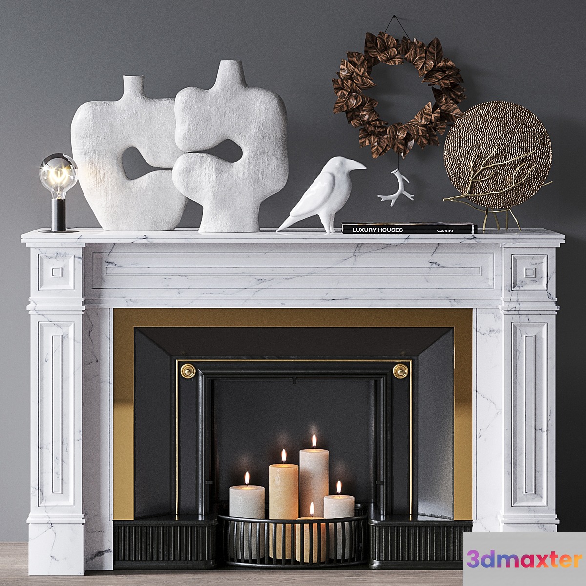 Decorative set with fireplace - No.3