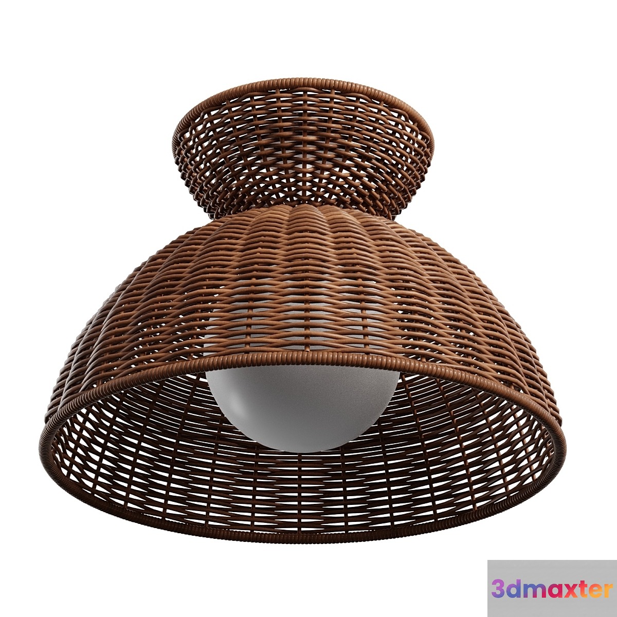 Liz rattan flush mount