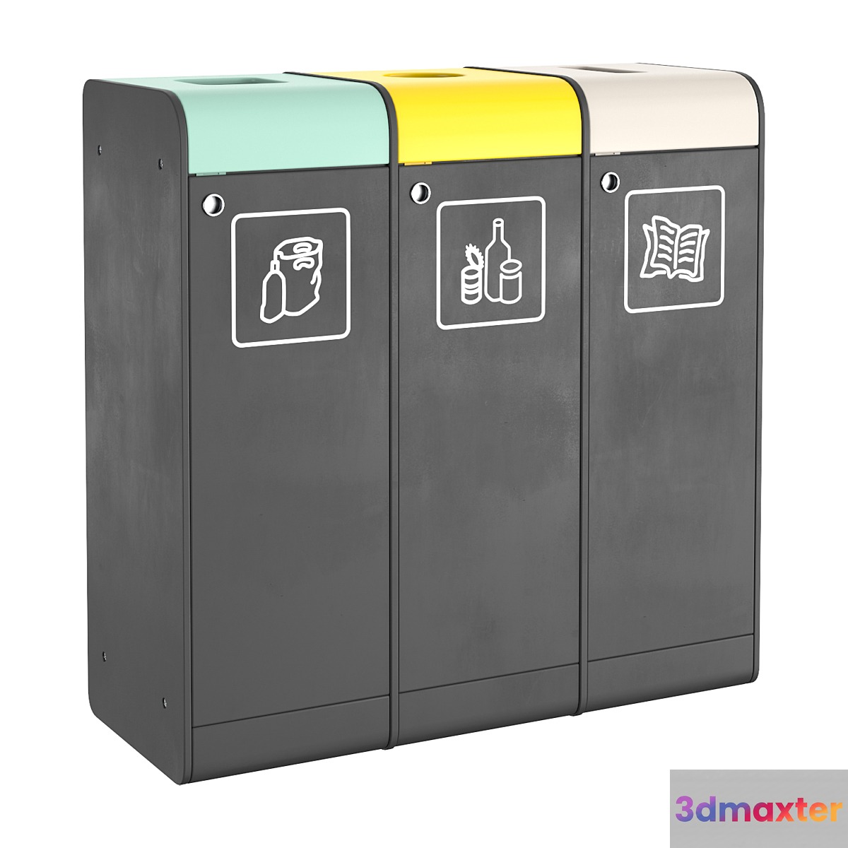 Trash bins 3D Max
