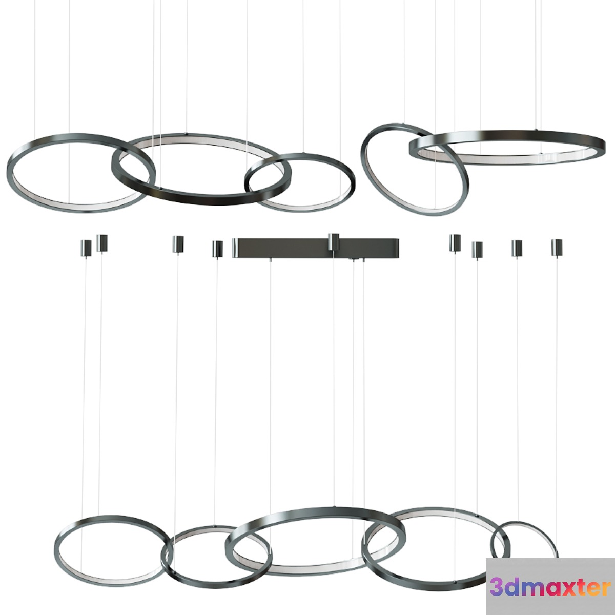 Hanging Lamp Lexington Modern black 3D Max