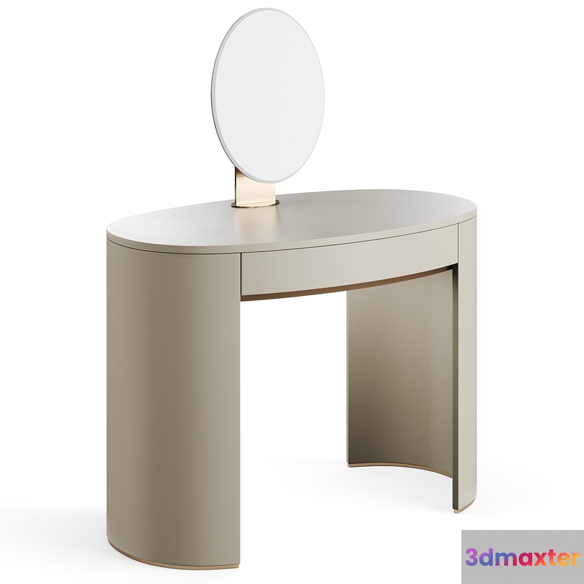 Fendi Asja Lady Desk With Mirror 3D Max