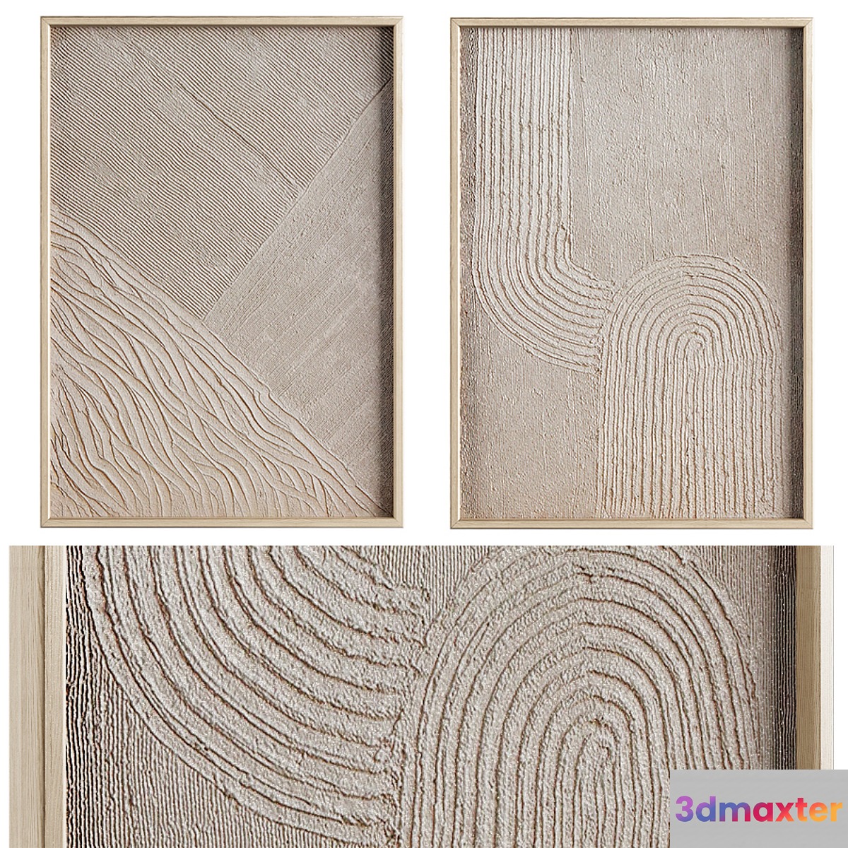Plaster Paintings Set 01 3D Max