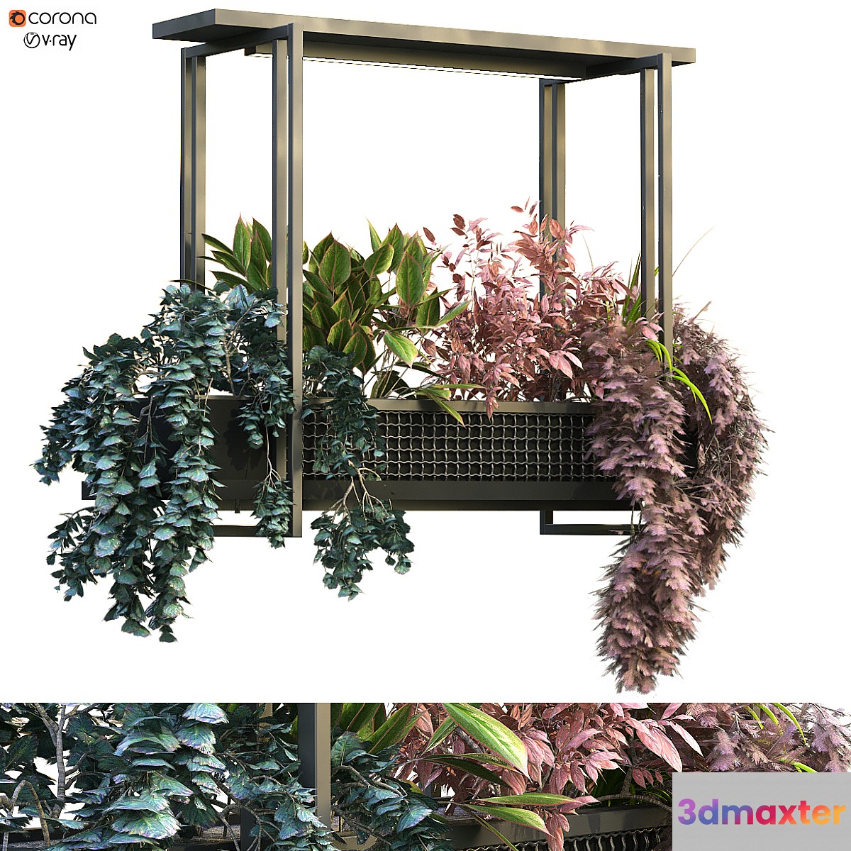 indoor metal plant box set 196