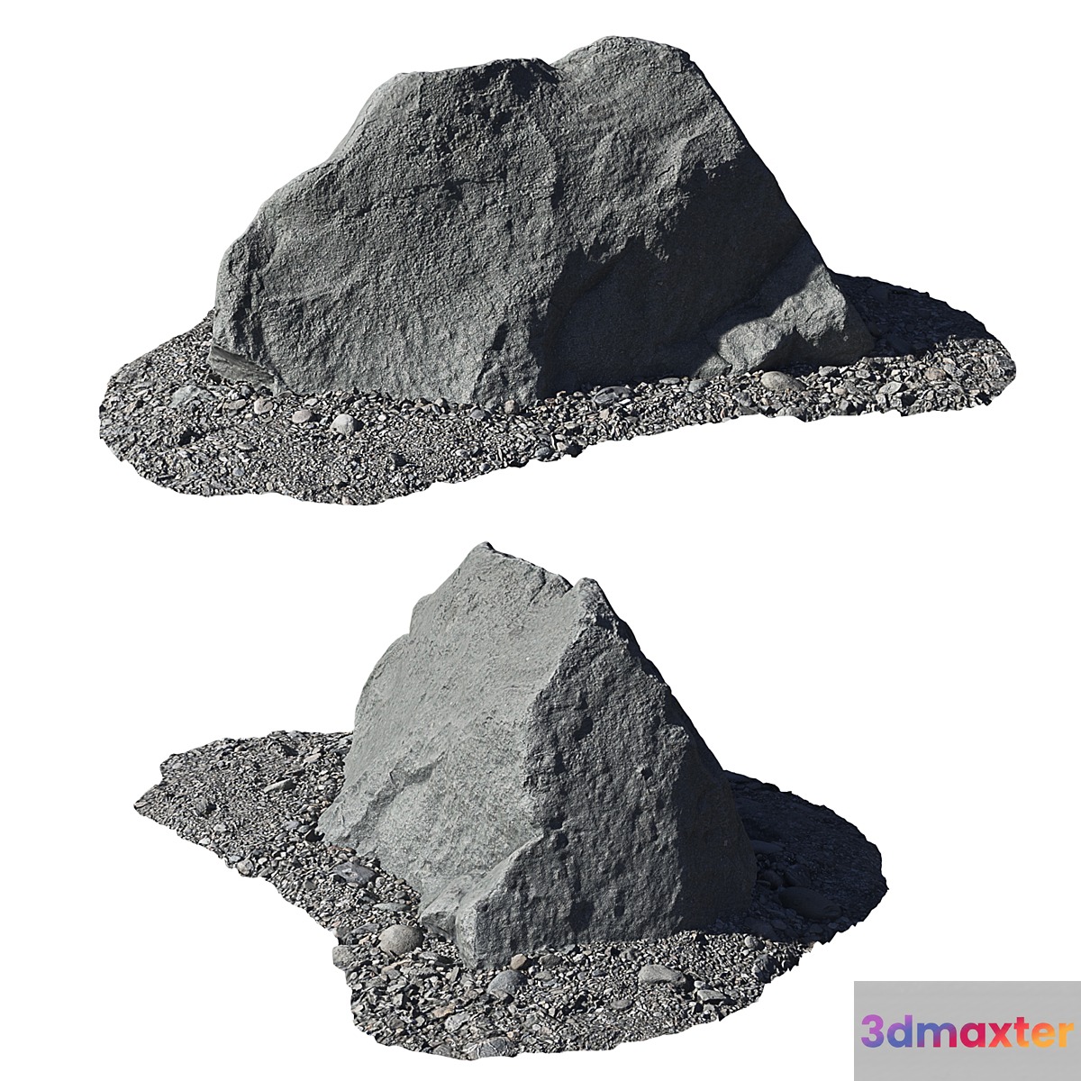 Stones from the beach_4 3D Max