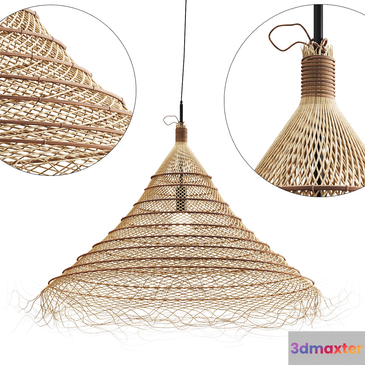 Rattan pendant lights 201 3D Max