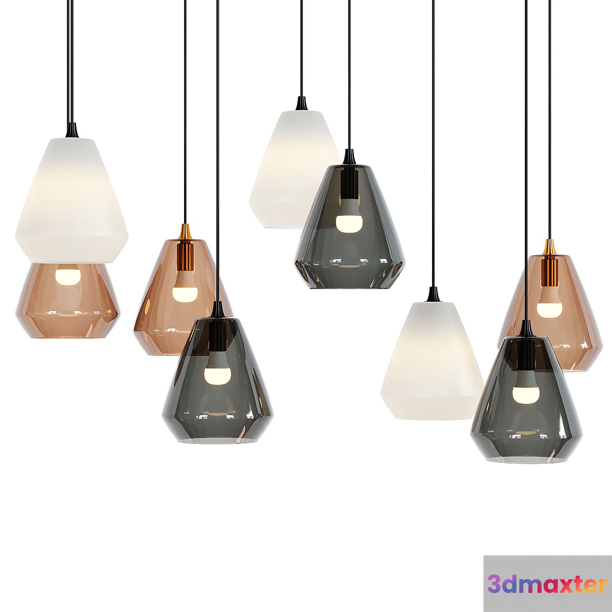 Suspended lamps in the style of minimalism 3D Max