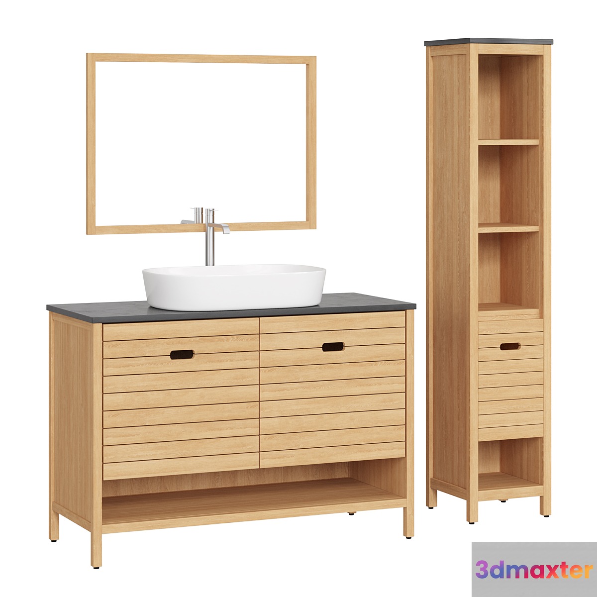 Bathroom furniture set by La Redoute Saturne Acacia # 01
