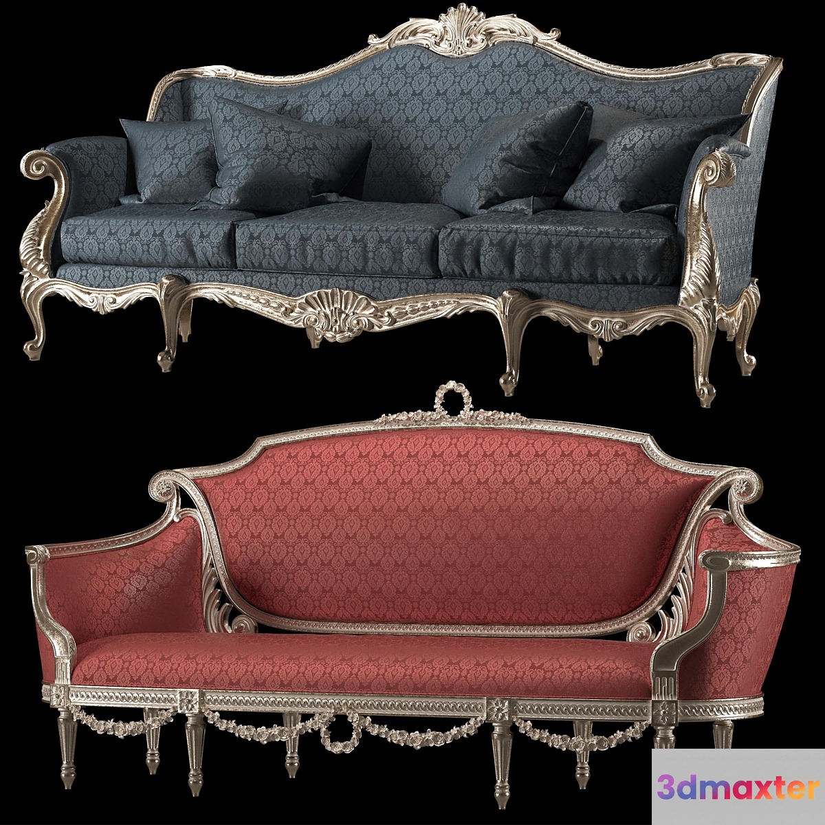 kosovart rococo sofa