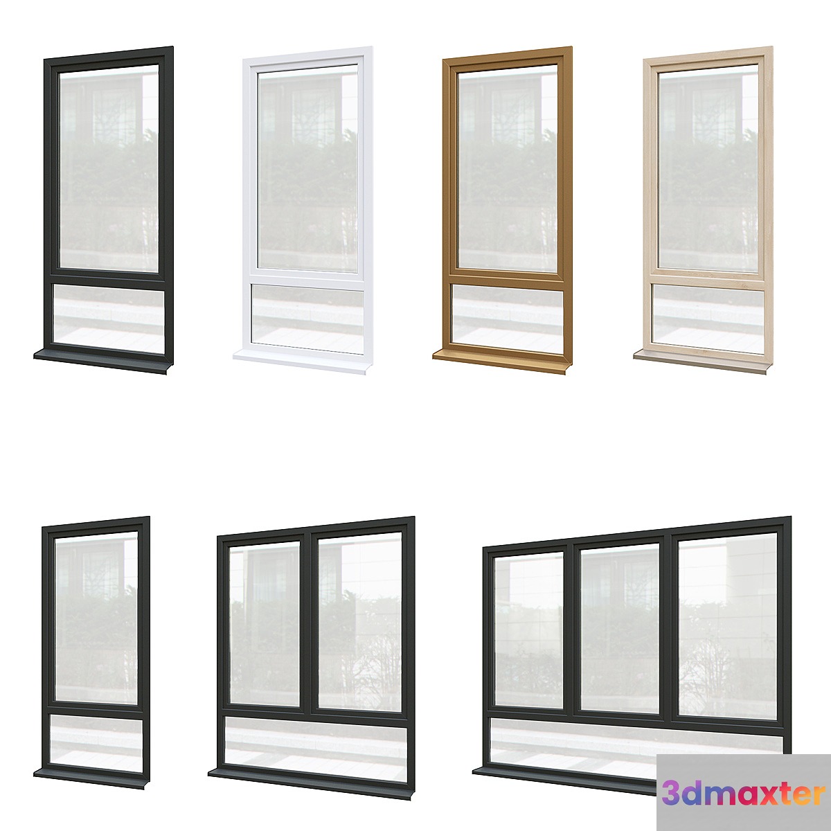 Exterior windows (optimized) v.02 3D Max