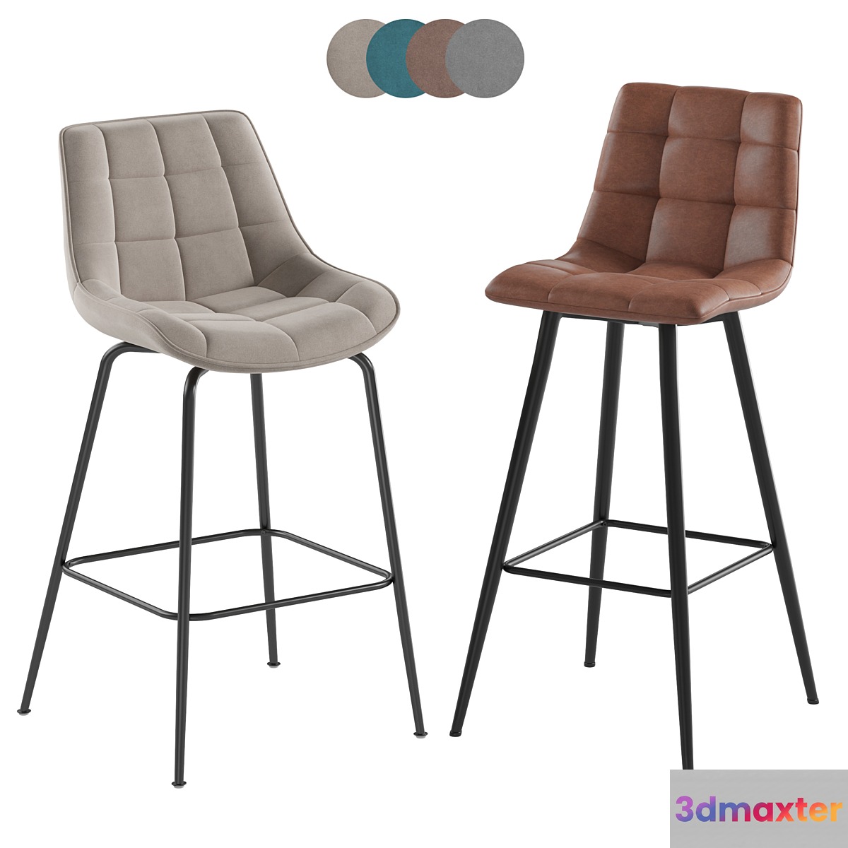 Spice B-140 barstool Mebel Vetro 3D Max