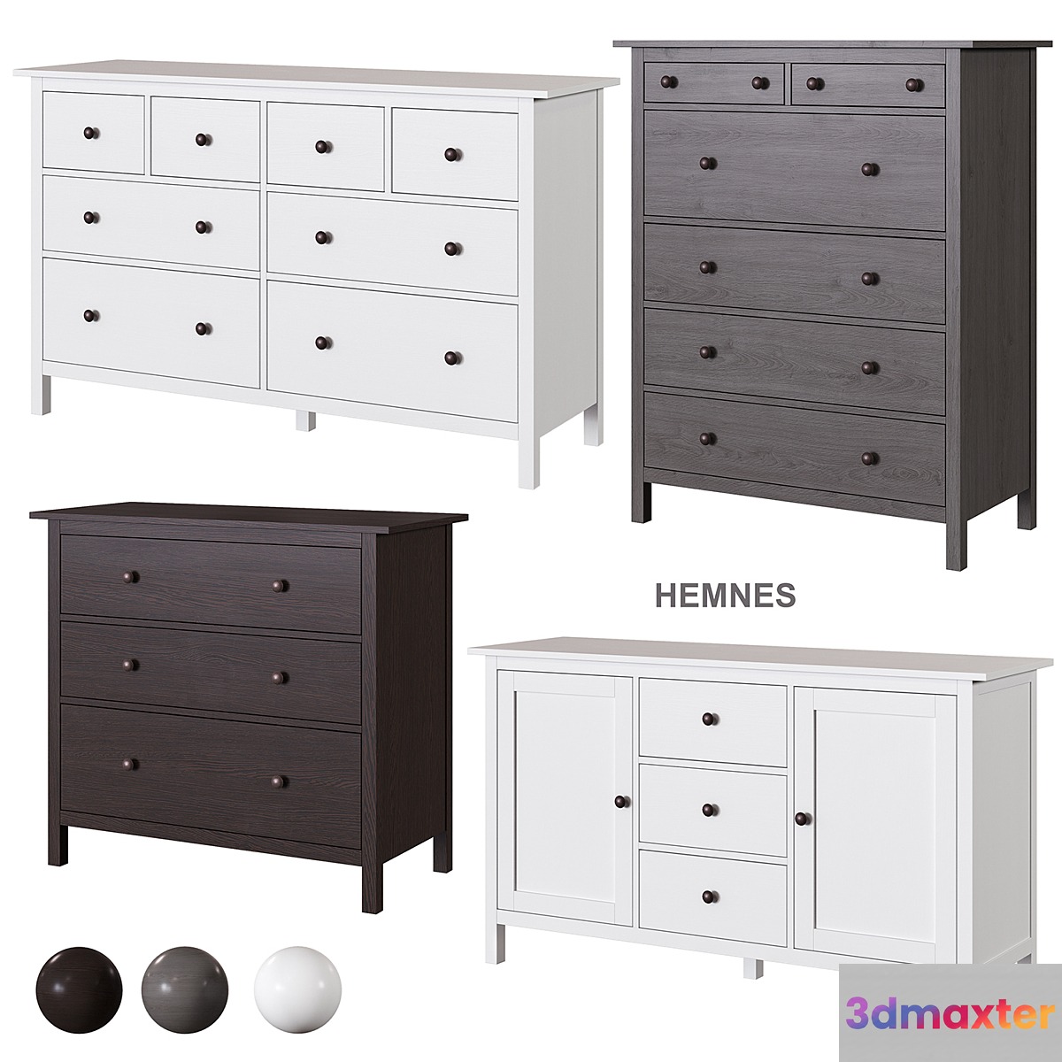 IKEA HEMNES chest of drawers 3D Max