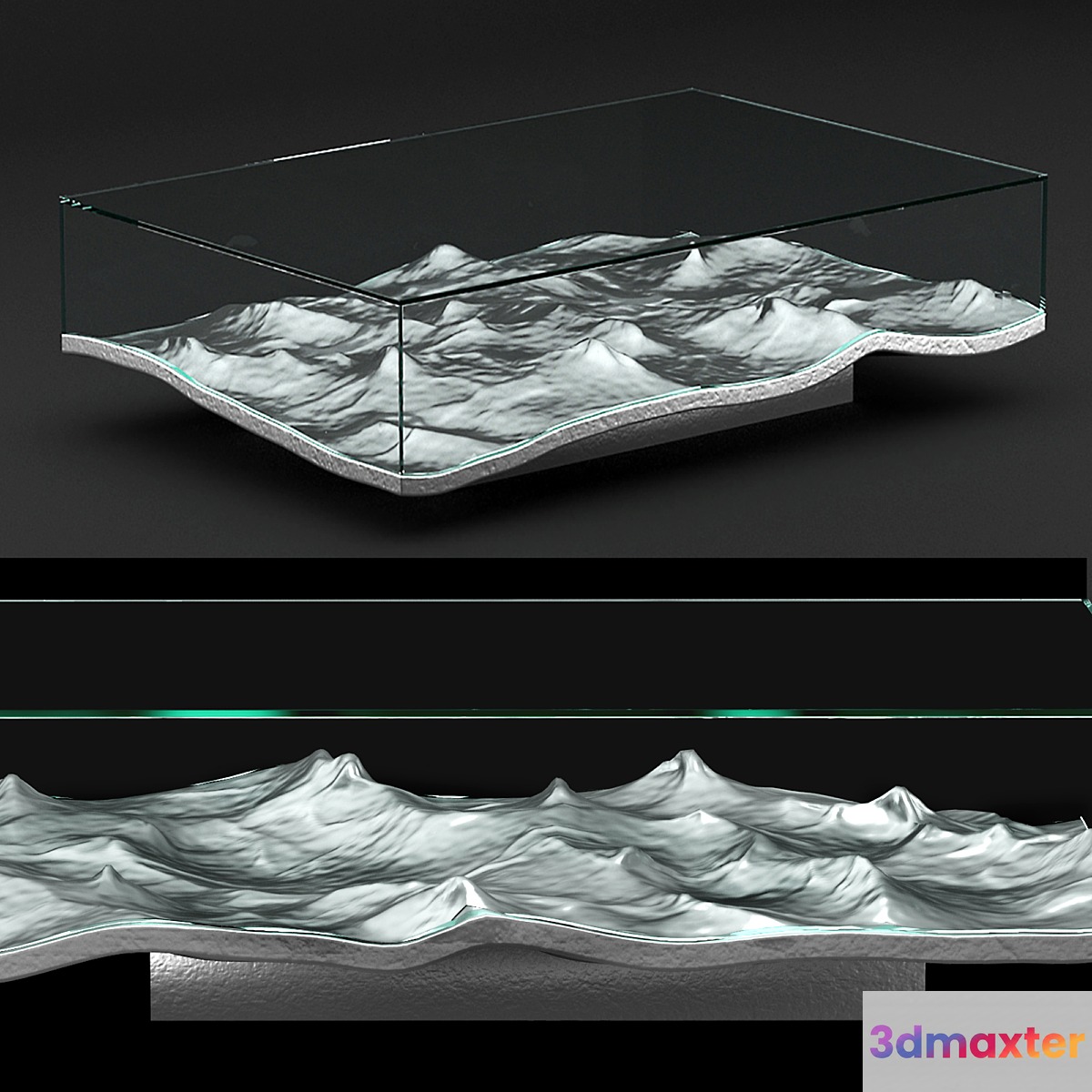 LIQUID ALUMINUM LOW TABLE - No.5