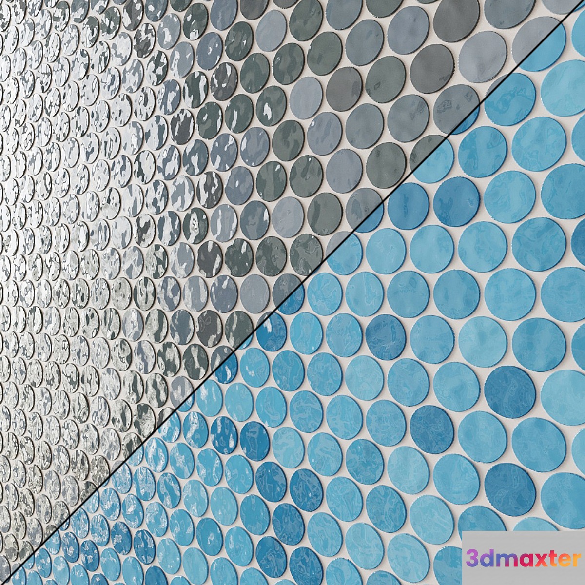 GlassPenny Round Mosaic Wall & Floor Tile 12 Colors