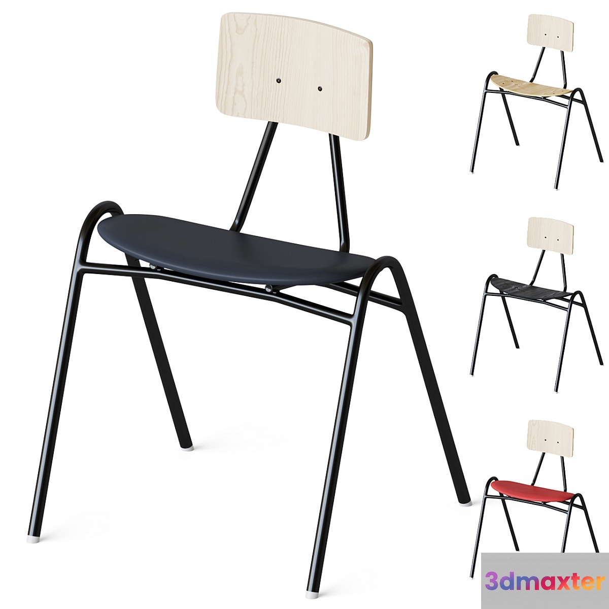 Leather and wood chair Tuoli 53 | Isku