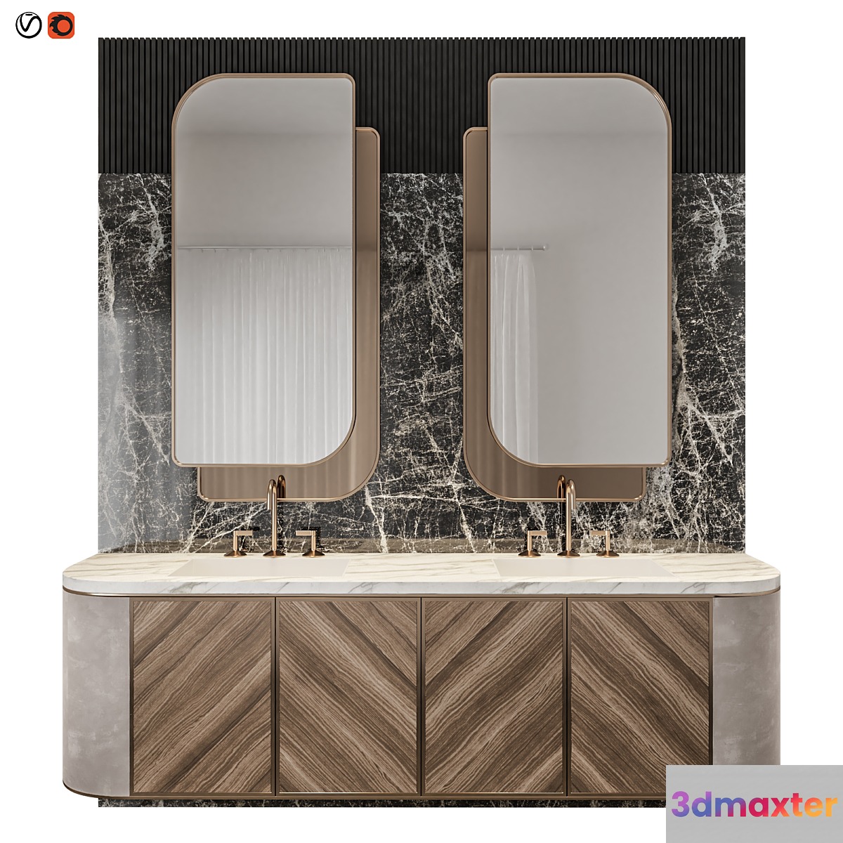 Luxury Marble Wood Bathroom