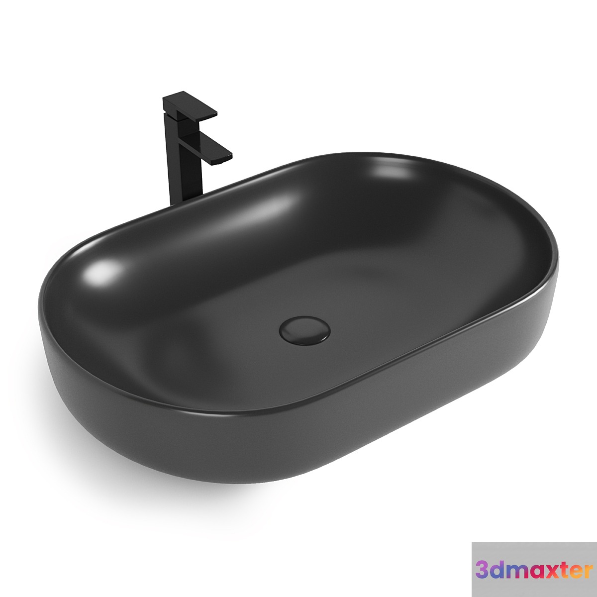 Ceramic countertop washbasin matt beige BB1084-H316 3D Max