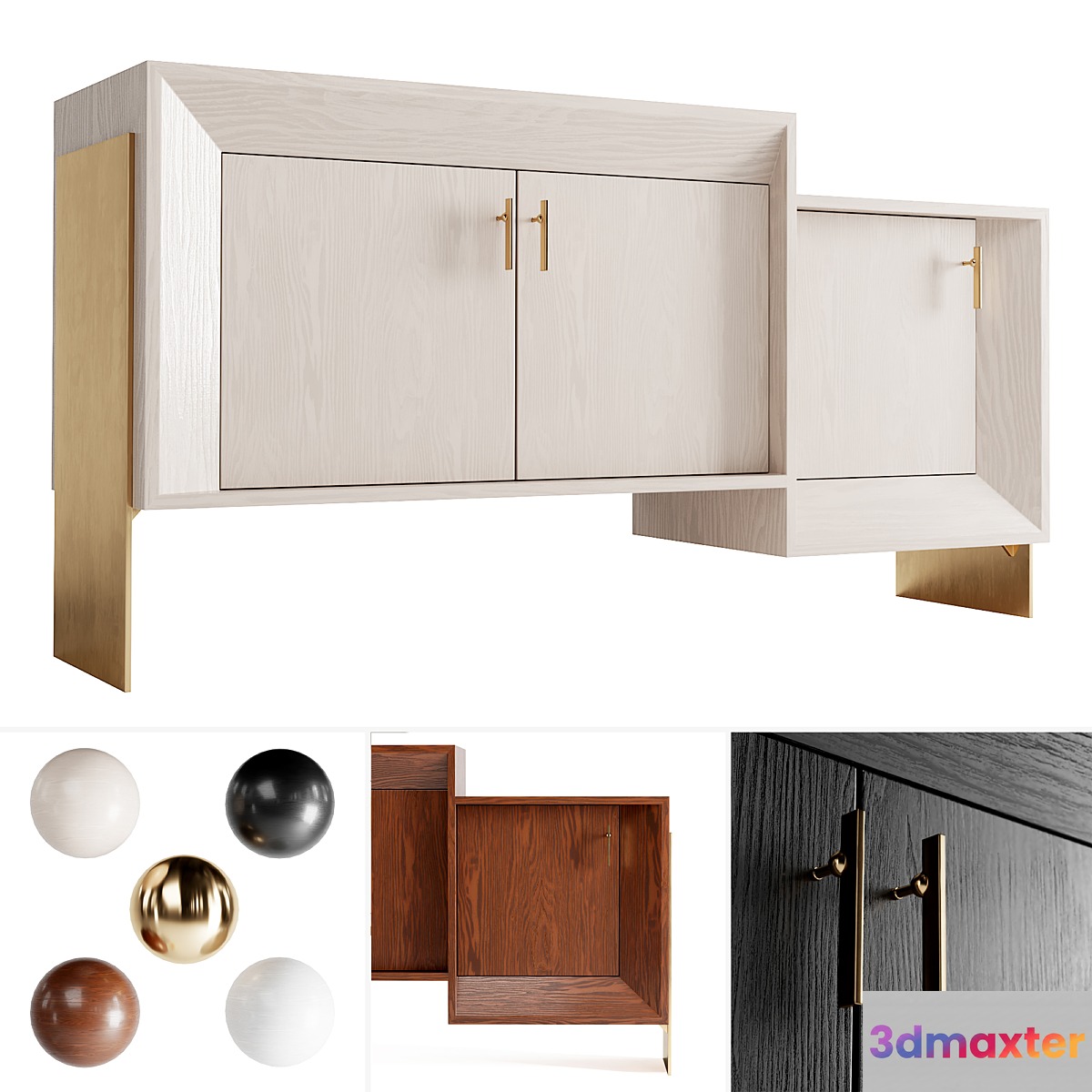 Davana credenza by Kelly Wearstler (4 Materials) - No.3