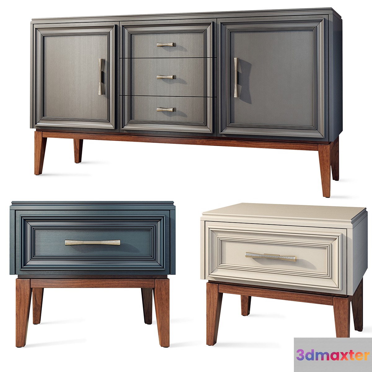 Chest of drawers and bedside table Sacramento Belfan. Nightstand sideboard
