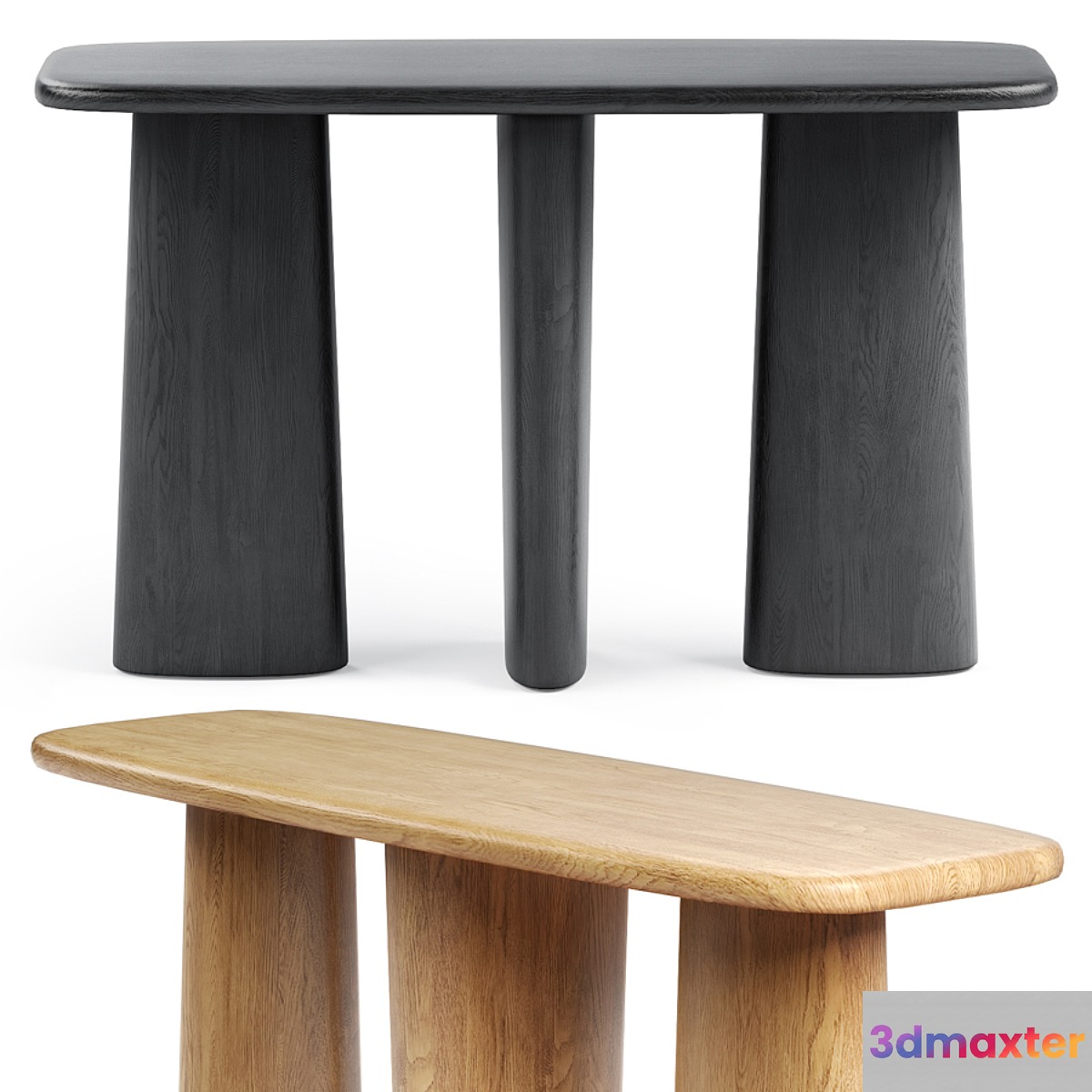 ANTHROPOLOGIE Kalle Sculptural Oak Console